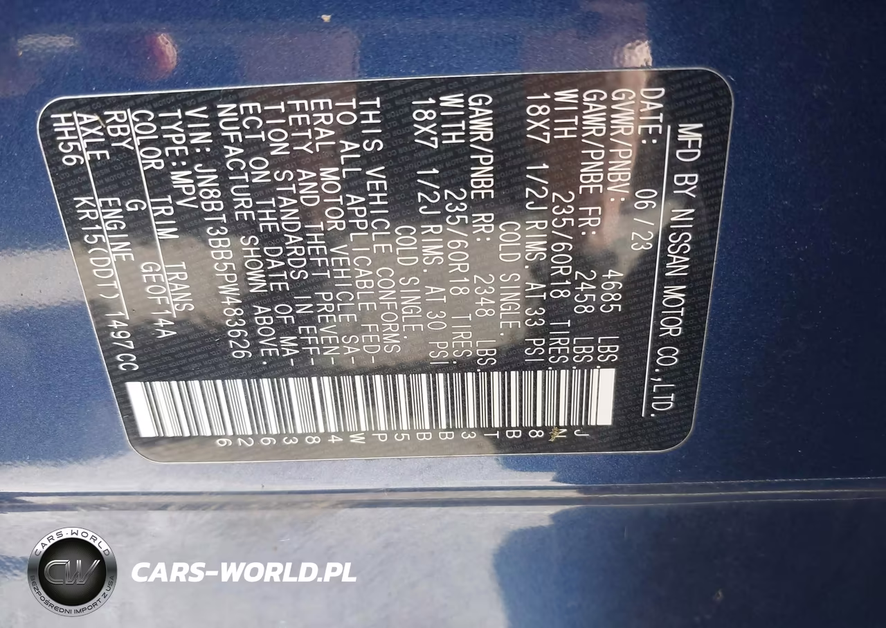 2023 Nissan Rogue Sv Intelligent Awd VIN:JN8BT3BB5PW483626 - 9