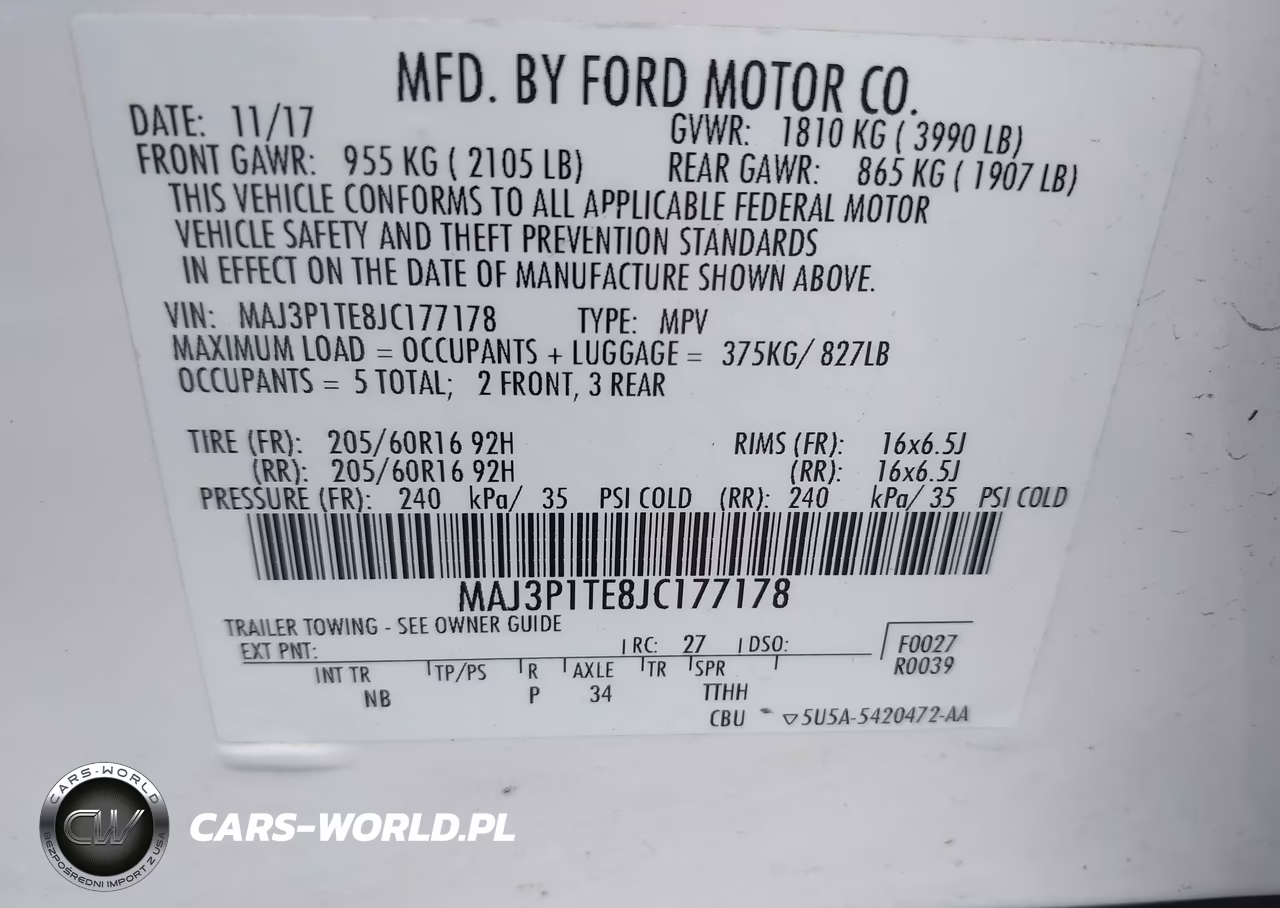 2018 Ford Ecosport Se VIN:MAJ3P1TE8JC177178 - 9