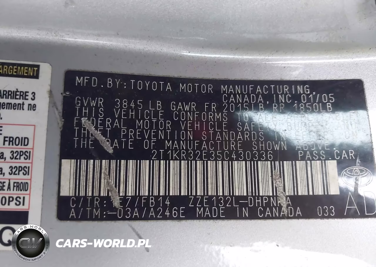 2005 Toyota Matrix Xr VIN:2T1KR32E35C430336 - 9
