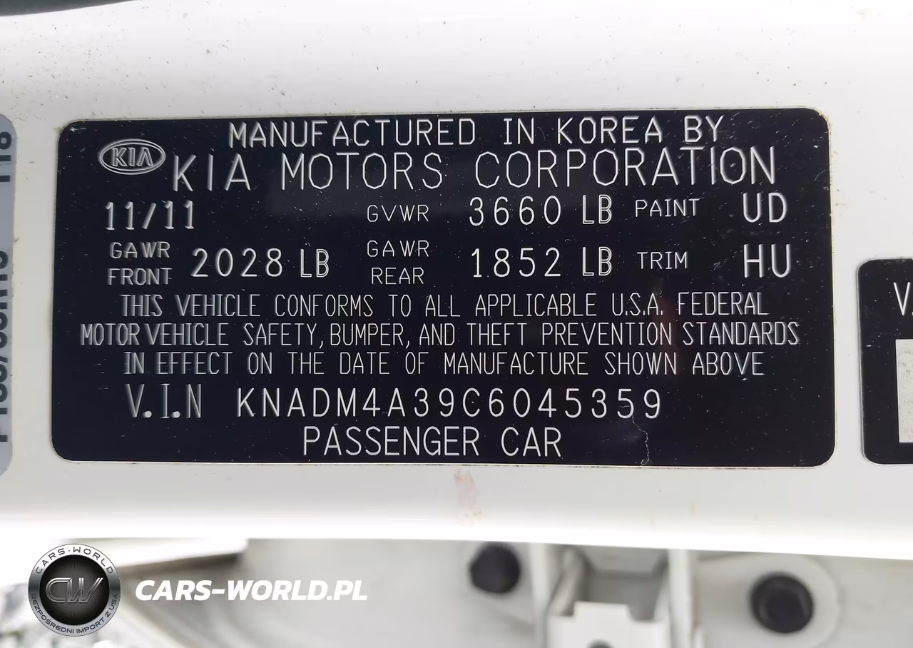 2012 Kia Rio Lx VIN:KNADM4A39C6045359 - 9