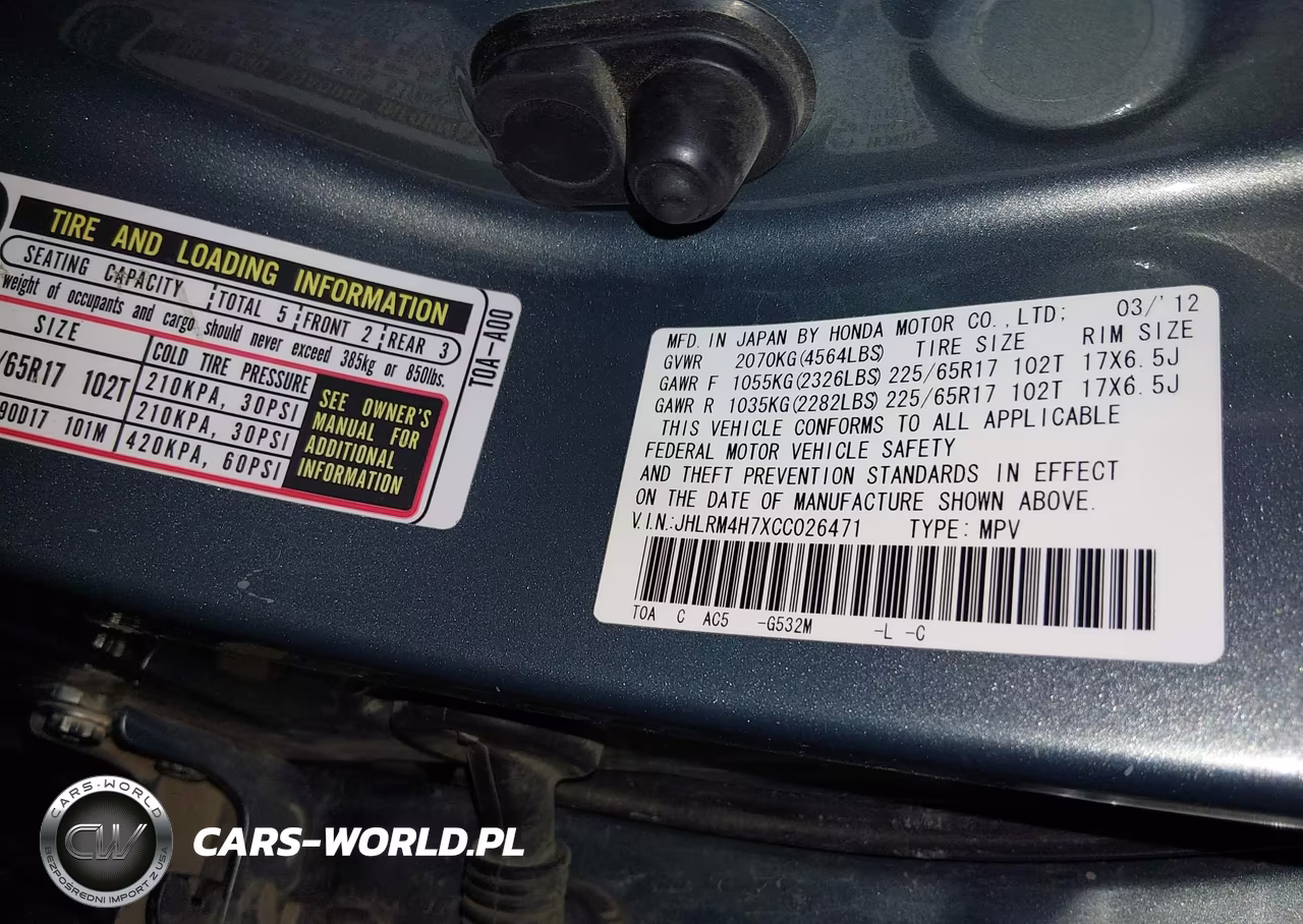 2012 Honda Cr-V Ex-L VIN:JHLRM4H7XCC026471 - 9