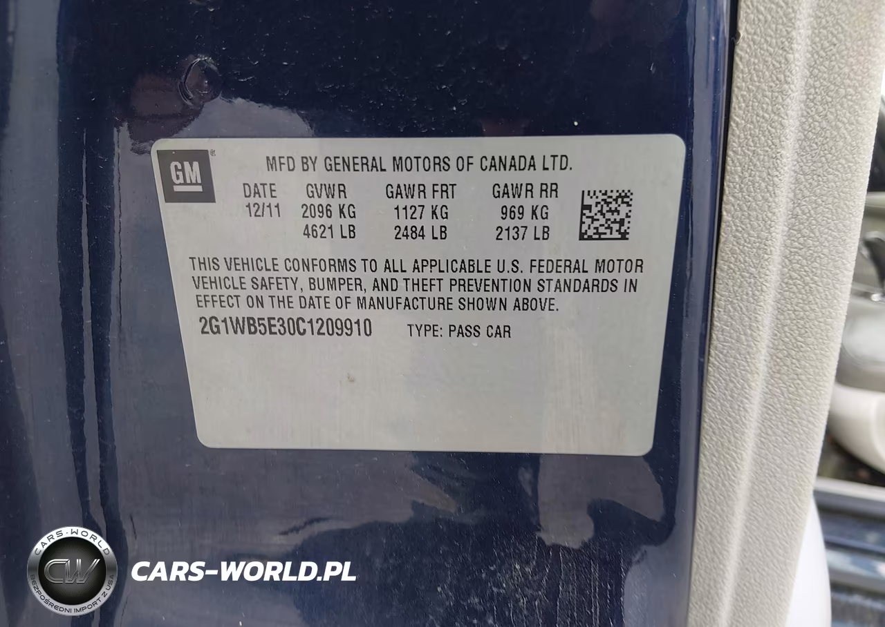 2012 Chevrolet Impala Lt VIN:2G1WB5E30C1209910 - 9