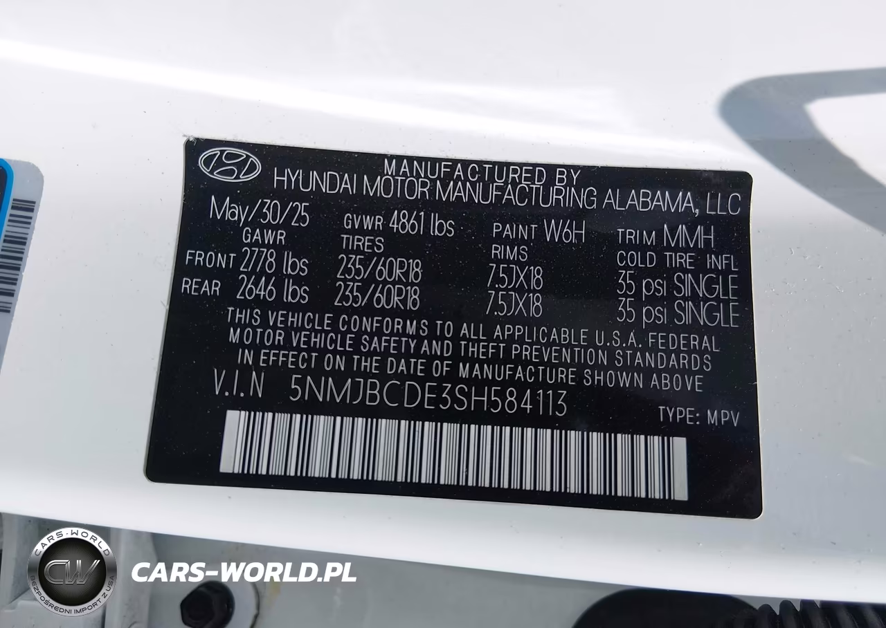 2025 Hyundai Tucson Sel VIN:5NMJBCDE3SH584113 - 9