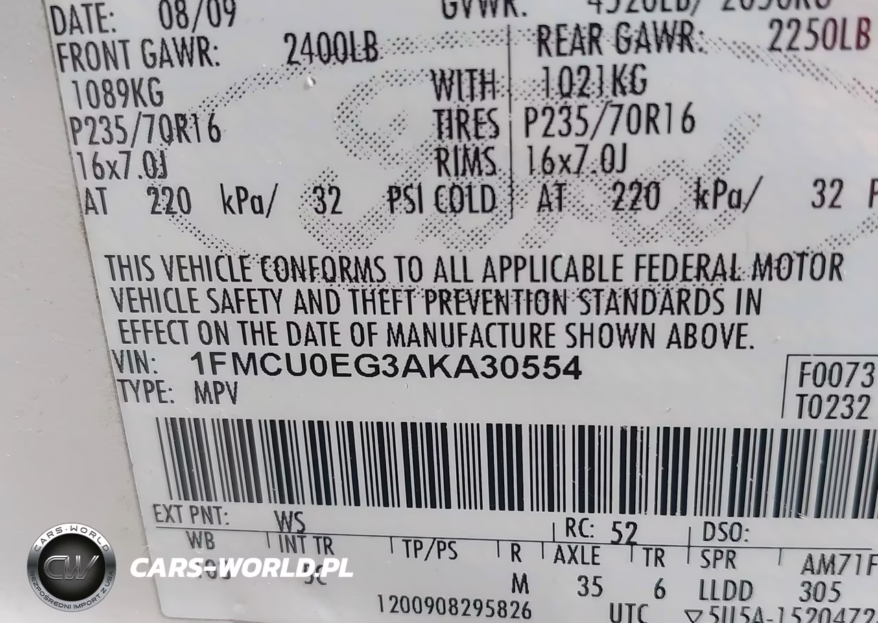 2010 Ford Escape Limited VIN:1FMCU0EG3AKA30554 - 9