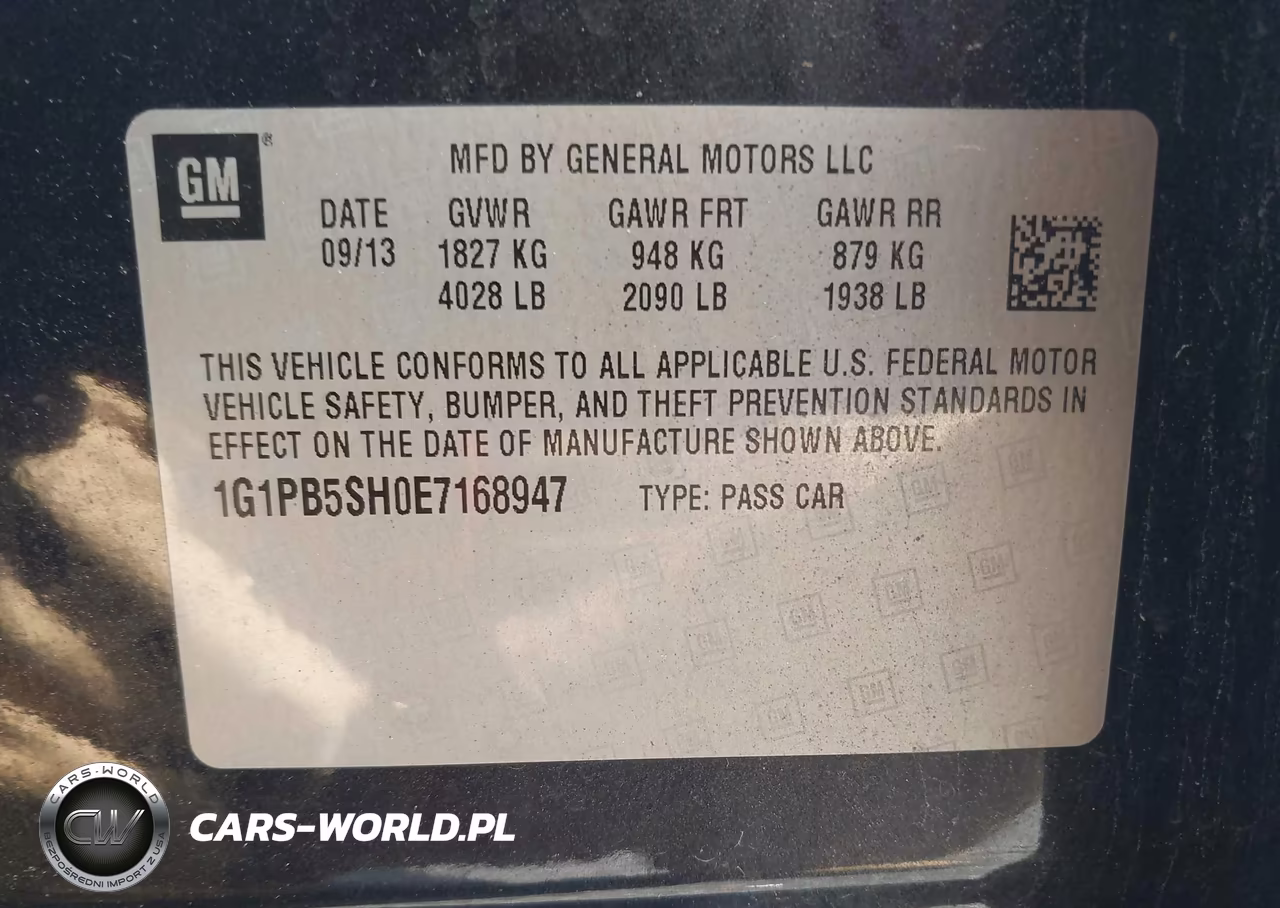 2014 Chevrolet Cruze Ls Manual VIN:1G1PB5SH0E7168947 - 9