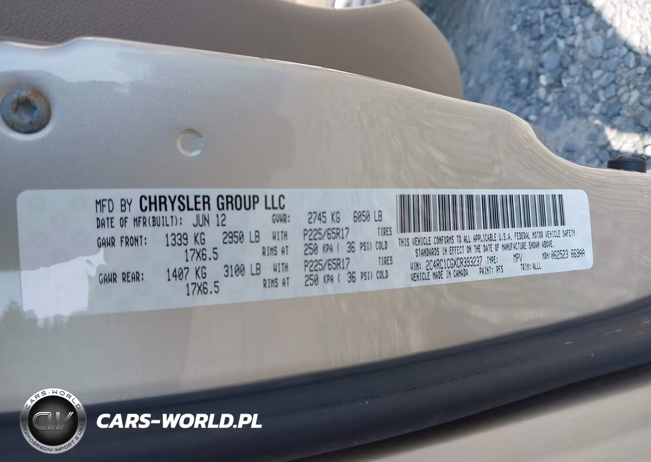 2012 Chrysler Town & Country Touring-L VIN:2C4RC1CGXCR393237 - 9