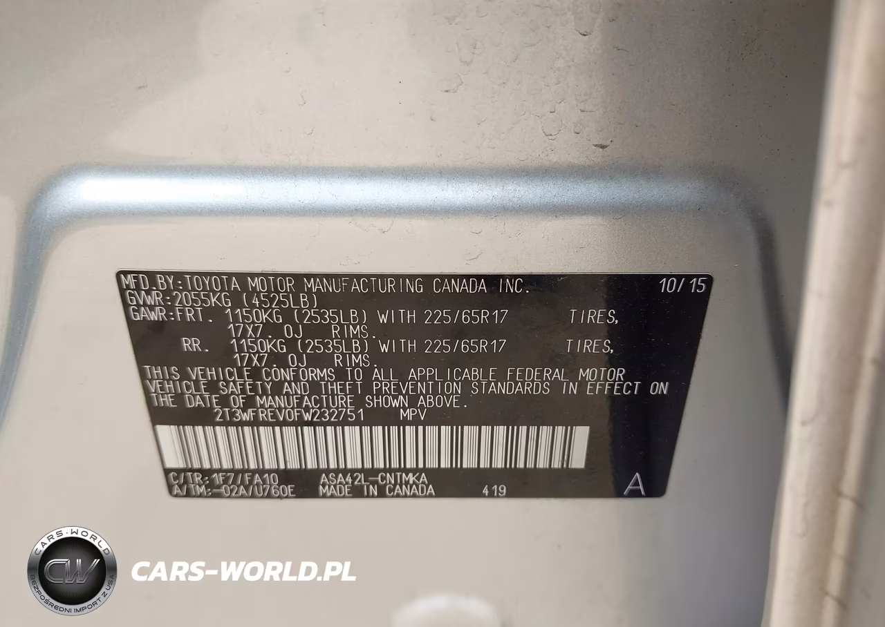 2015 Toyota Rav4 Xle VIN:2T3WFREV0FW232751 - 9