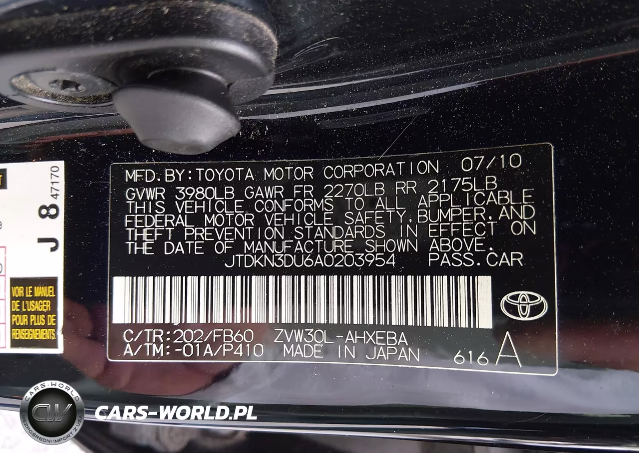 2010 Toyota Prius Iii VIN:JTDKN3DU6A0203954 - 9