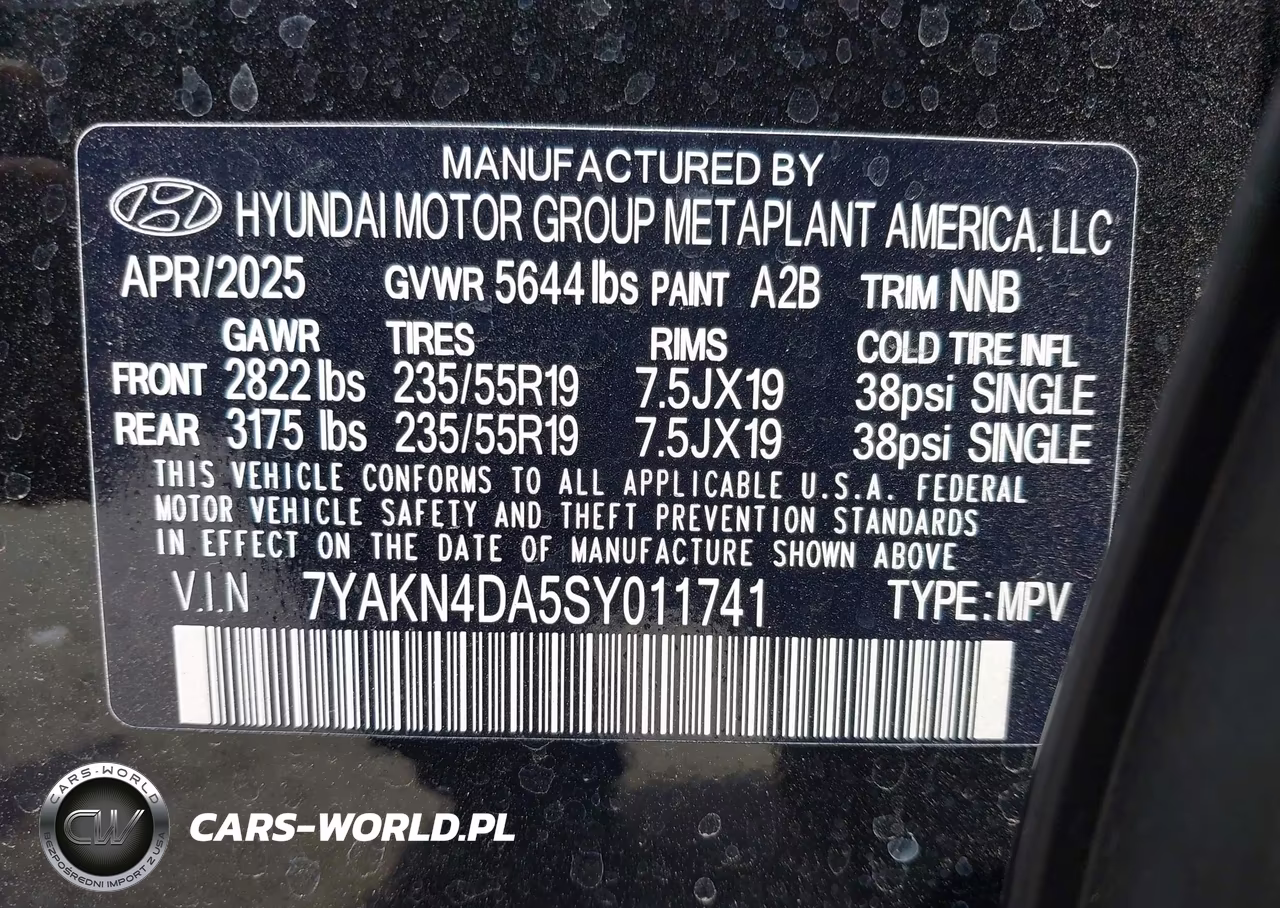 2025 Hyundai Ioniq 5 Sel VIN:7YAKN4DA5SY011741 - 9