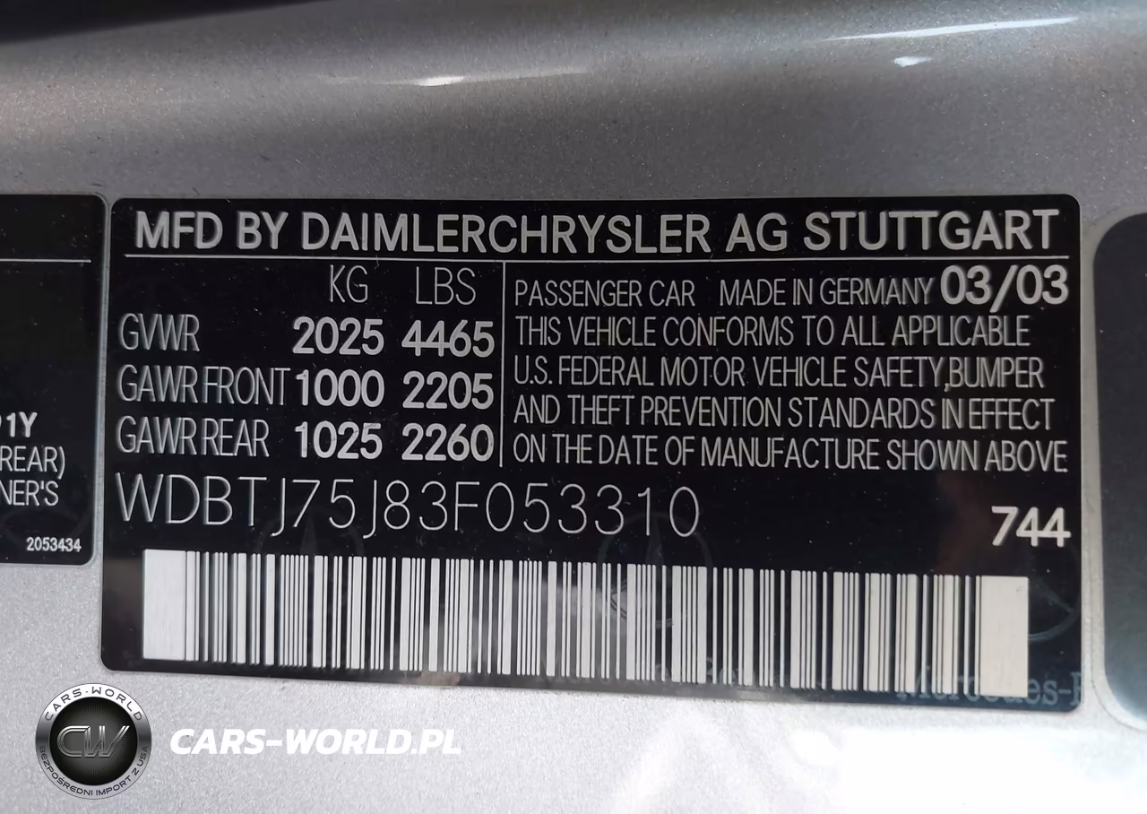 2003 Mercedes-Benz Clk 500 VIN:WDBTJ75J83F053310 - 9