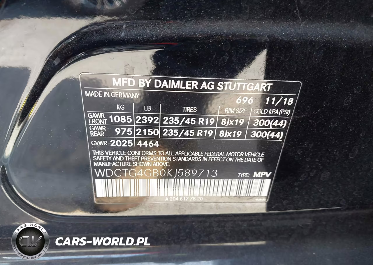 2019 Mercedes-Benz Gla 250 4Matic VIN:WDCTG4GB0KJ589713 - 9