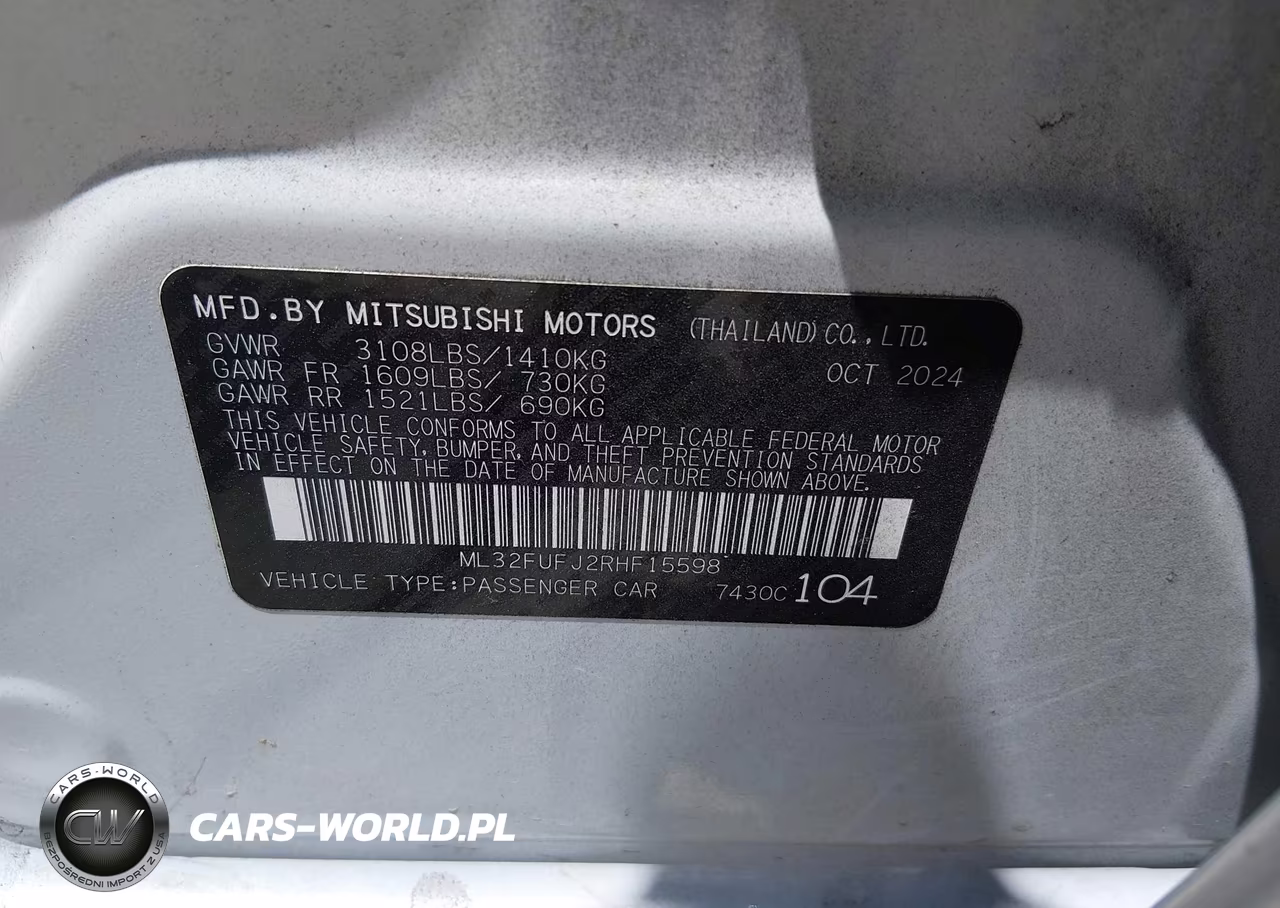 2024 Mitsubishi Mirage G4 Black Edition-Es-Le VIN:ML32FUFJ2RHF15598 - 9