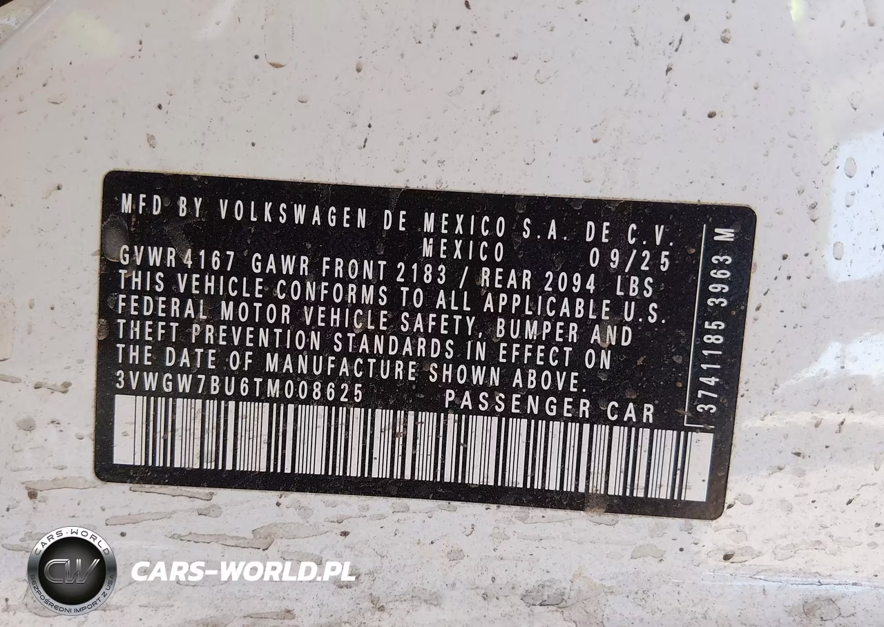 2026 Volkswagen Jetta Sel VIN:3VWGW7BU6TM008625 - 9