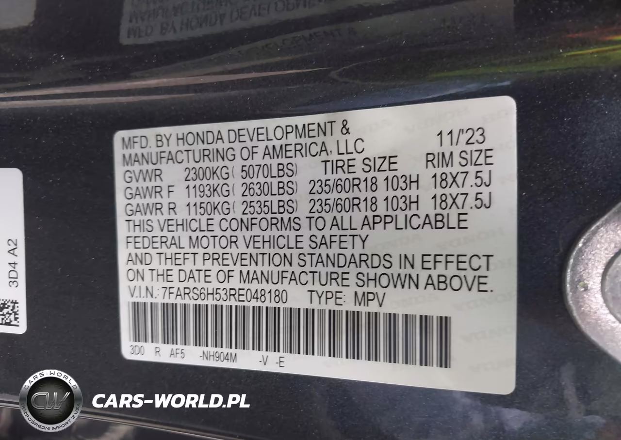 2024 Honda Cr-V Hybrid Sport VIN:7FARS6H53RE048180 - 9