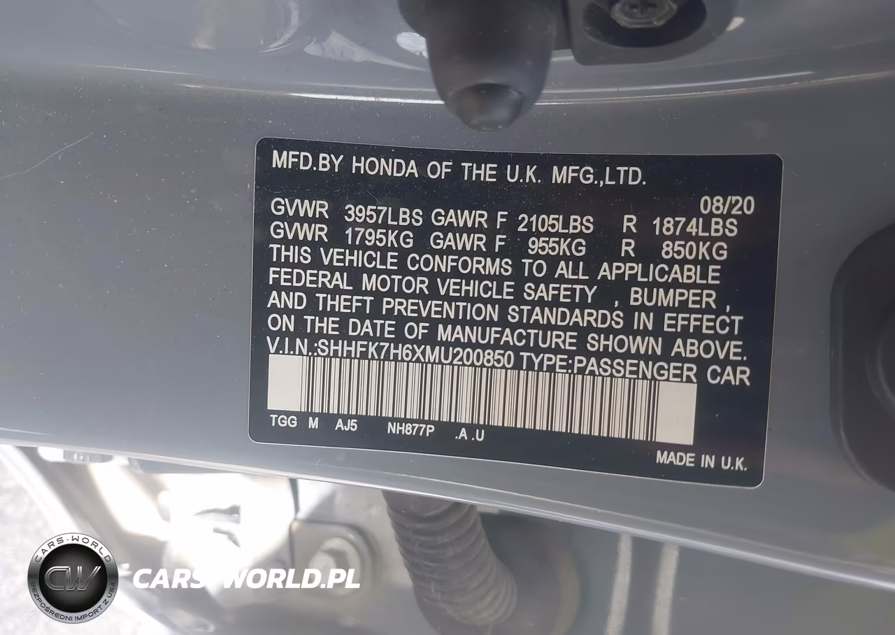 2021 Honda Civic Ex VIN:SHHFK7H6XMU200850 - 9