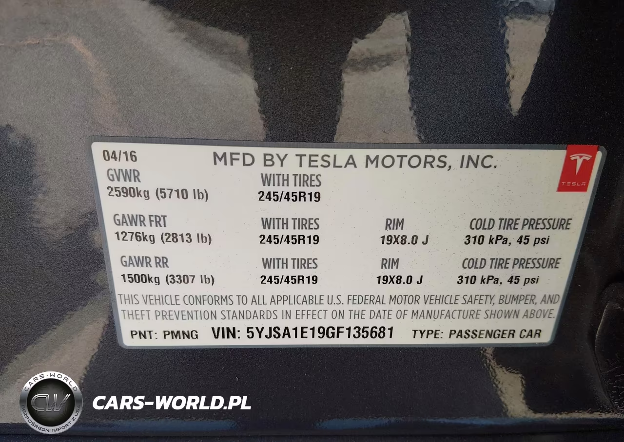 2016 Tesla Model S 60-70-75-85 VIN:5YJSA1E19GF135681 - 9