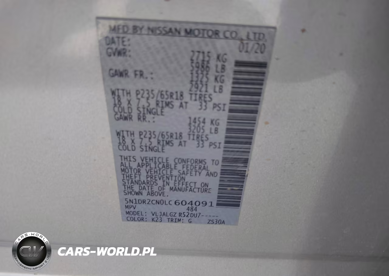 2020 Nissan Pathfinder Sl 2Wd VIN:5N1DR2CN0LC604091 - 9