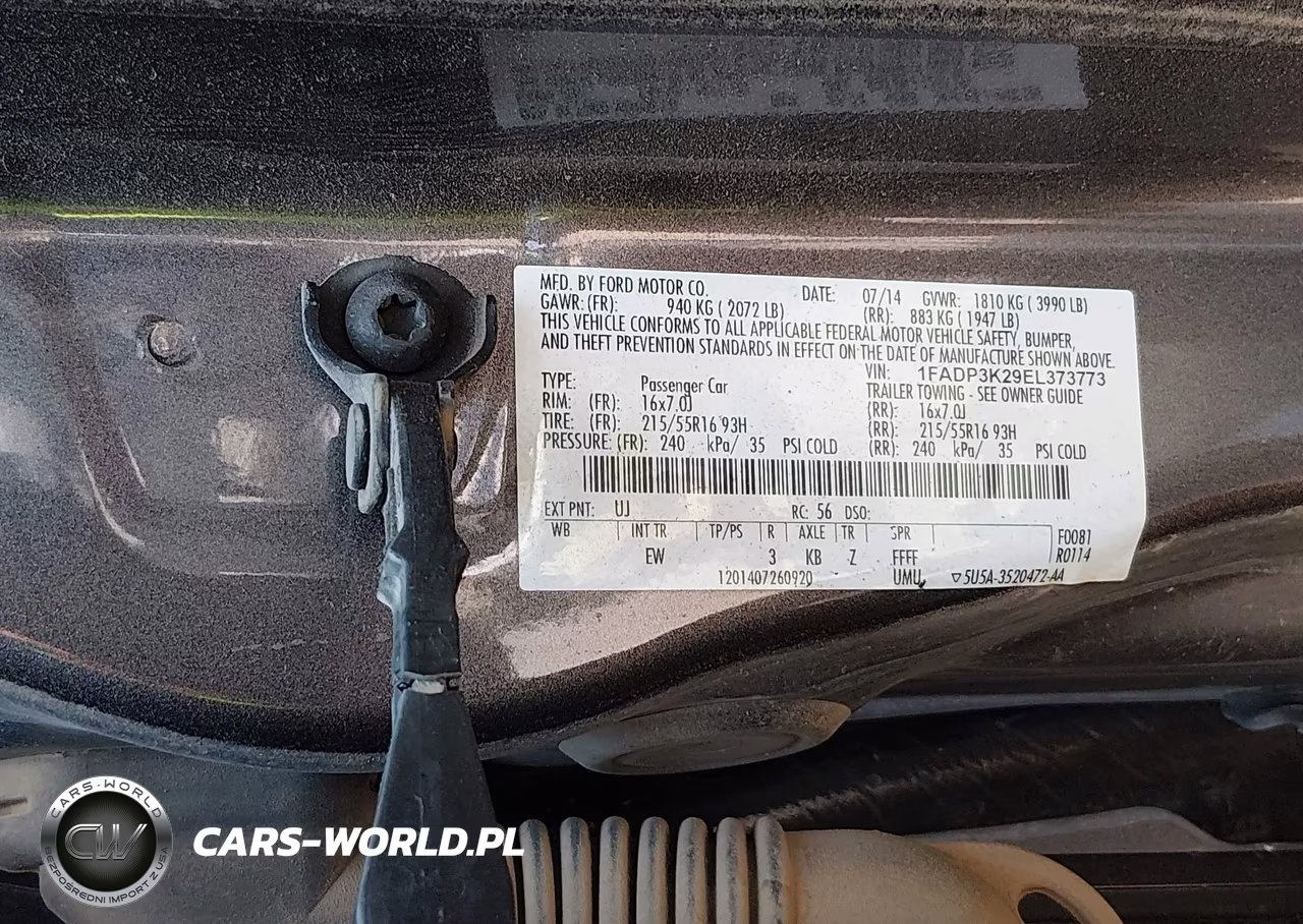 2014 Ford Focus Se VIN:1FADP3K29EL373773 - 8
