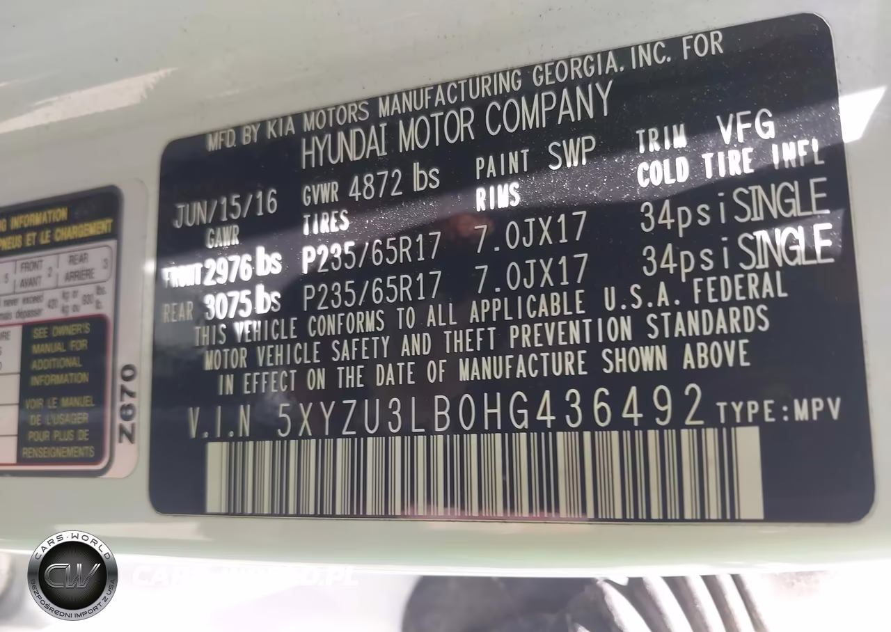 2017 Hyundai Santa Fe Sport 2.4L VIN:5XYZU3LB0HG436492 - 9