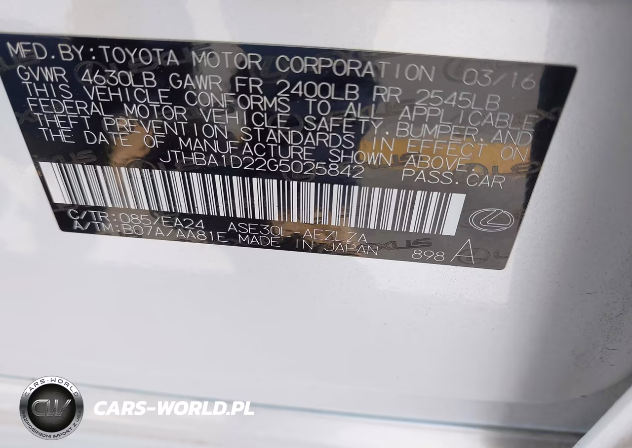 2016 Lexus Is 200T VIN:JTHBA1D22G5025842 - 9