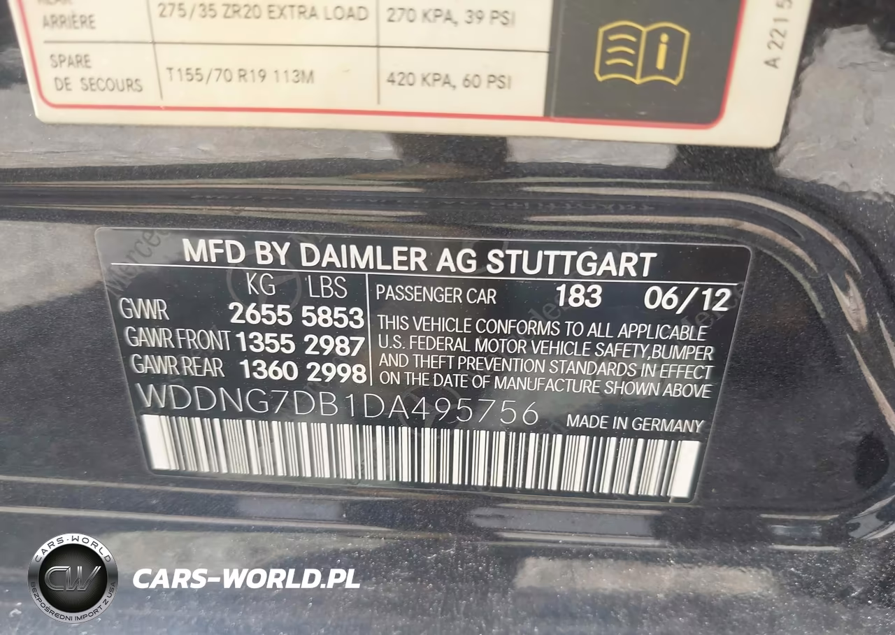 2013 Mercedes-Benz S 550 VIN:WDDNG7DB1DA495756 - 9