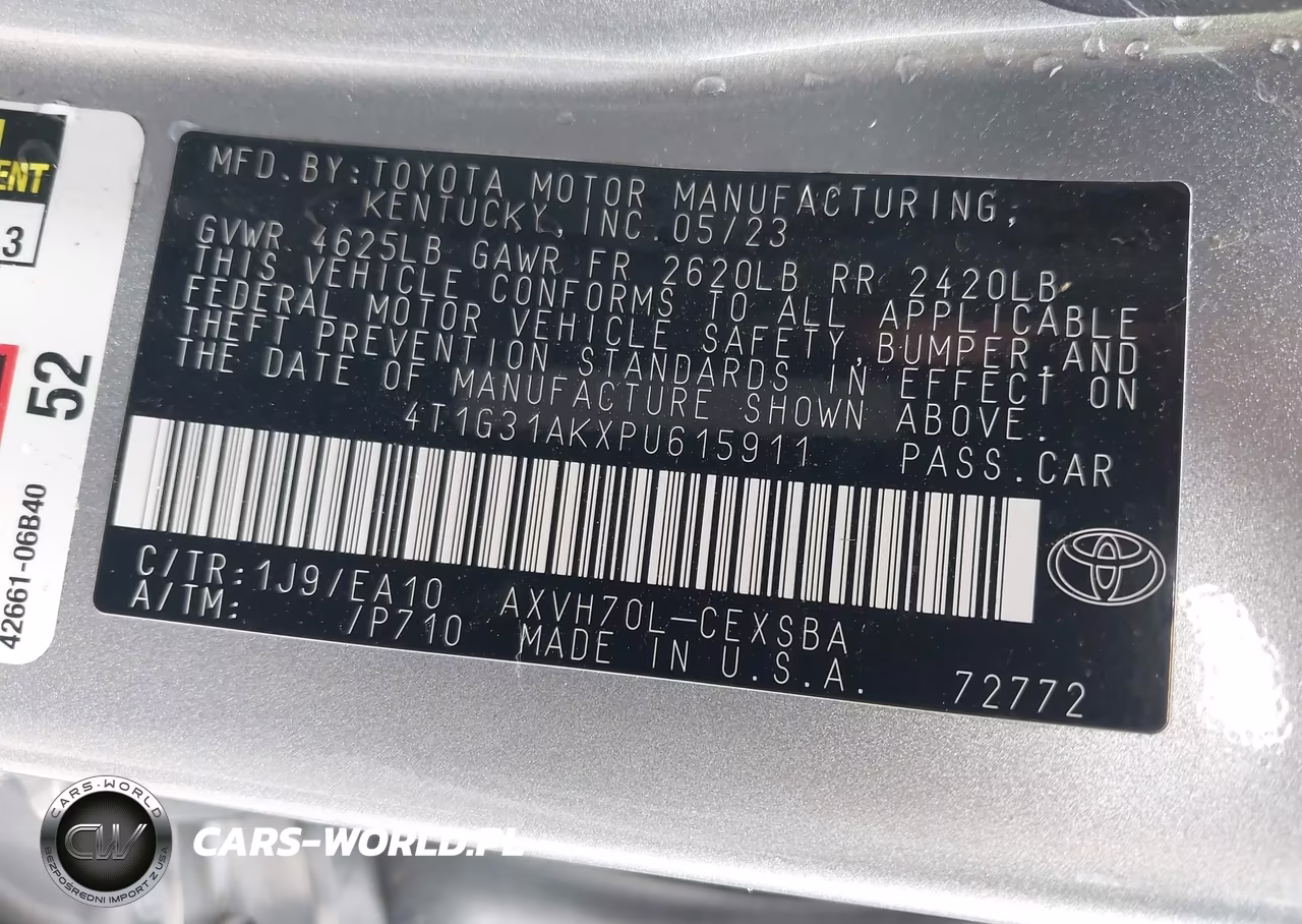 2023 Toyota Camry Se Hybrid VIN:4T1G31AKXPU615911 - 9