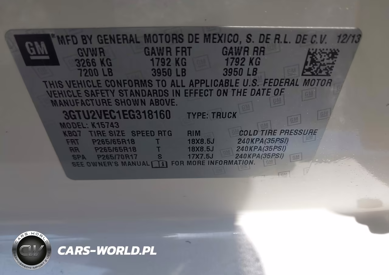 2014 GMC Sierra 1500 Slt VIN:3GTU2VEC1EG318160 - 9