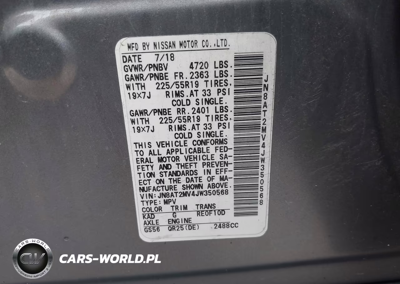 2018 Nissan Rogue Sl VIN:JN8AT2MV4JW350568 - 9