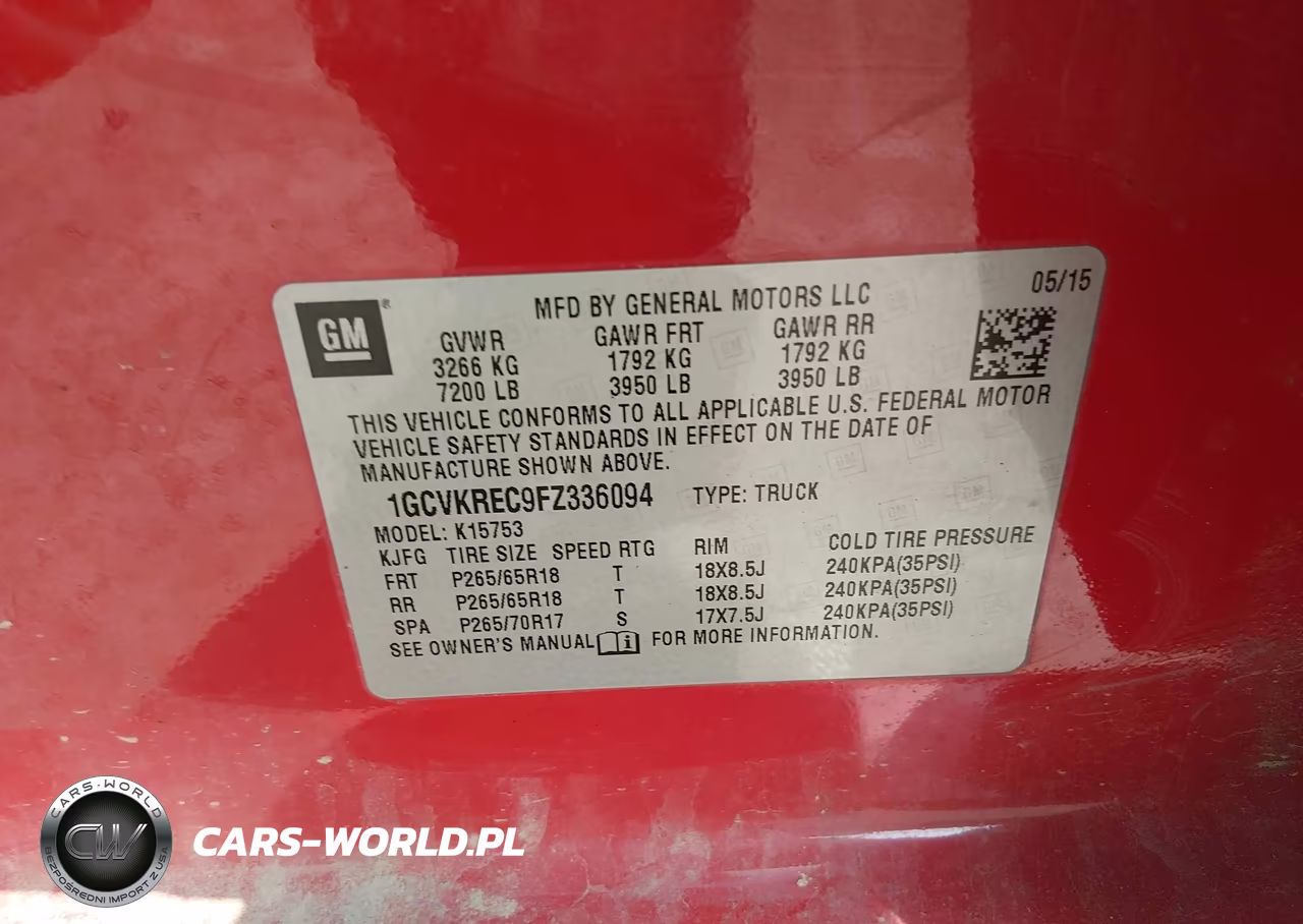 2015 Chevrolet Silverado 1500 Lt VIN:1GCVKREC9FZ336094 - 9