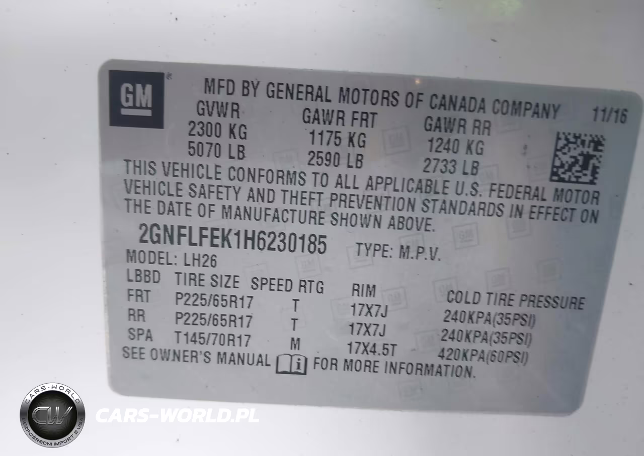 2017 Chevrolet Equinox Lt VIN:2GNFLFEK1H6230185 - 9