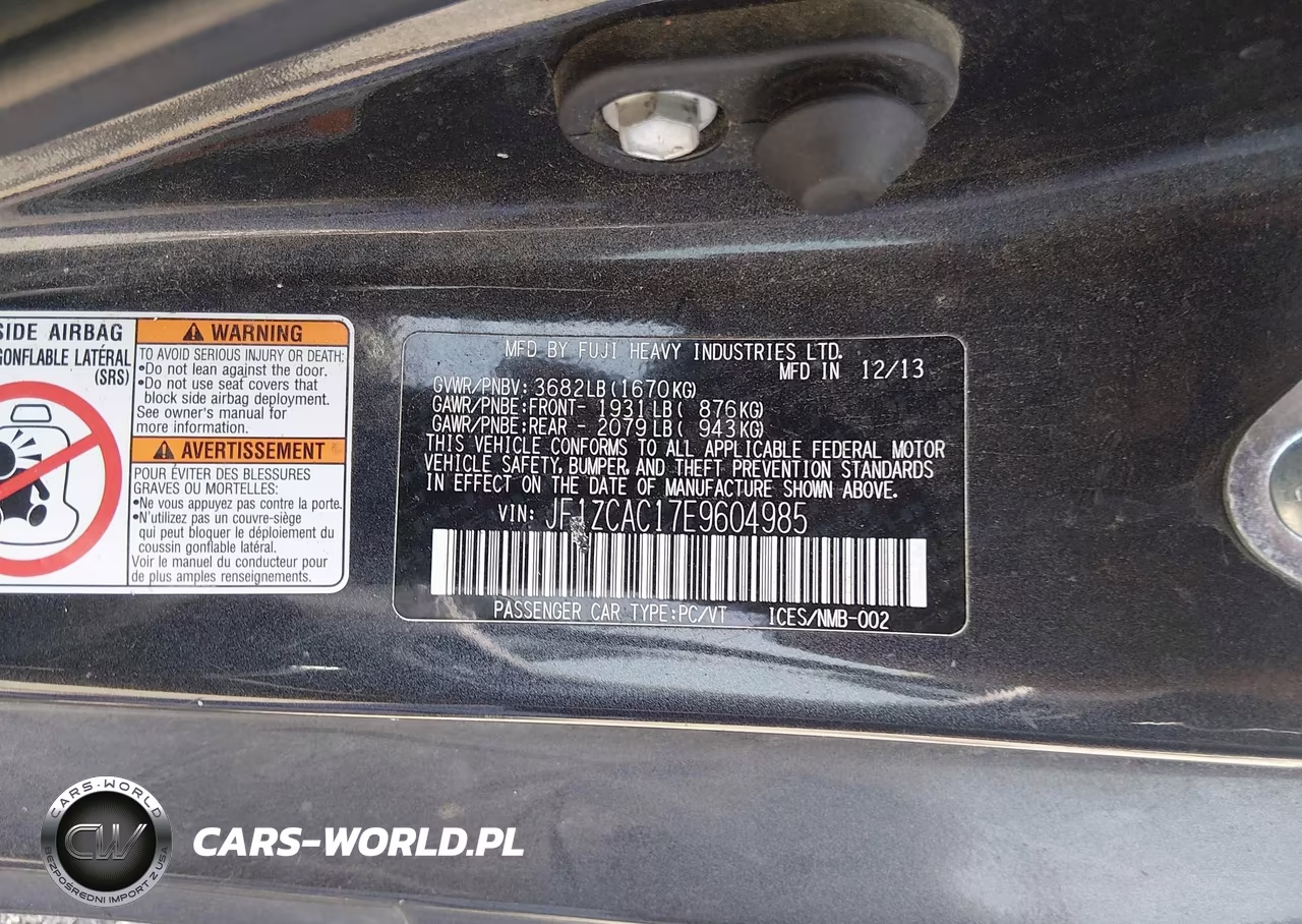2014 Subaru Brz Limited VIN:JF1ZCAC17E9604985 - 9