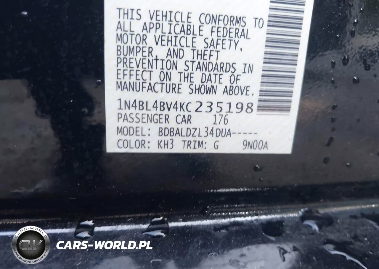 2019 Nissan Altima 2.5 S VIN:1N4BL4BV4KC235198 - 9