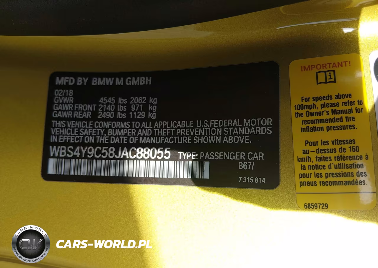 BMW M4 VIN:WBS4Y9C58JAC88055 - 9