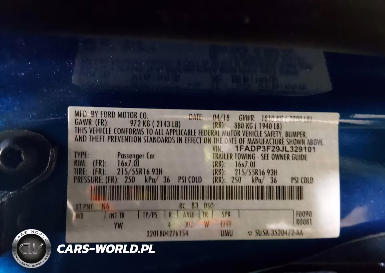 2018 Ford Focus Se VIN:1FADP3F29JL329101 - 9