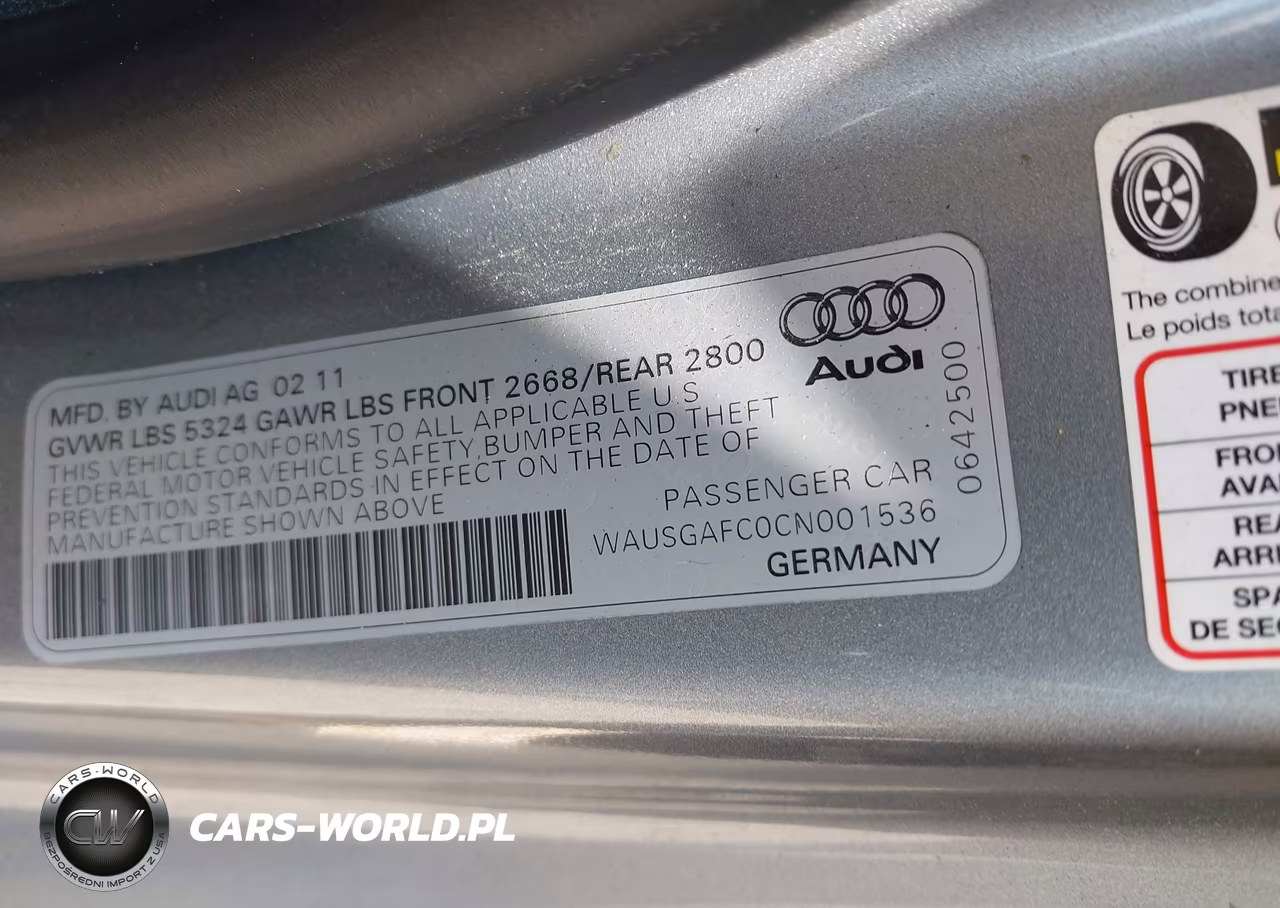 2012 Audi A7 3.0 Premium Plus VIN:WAUSGAFC0CN001536 - 9