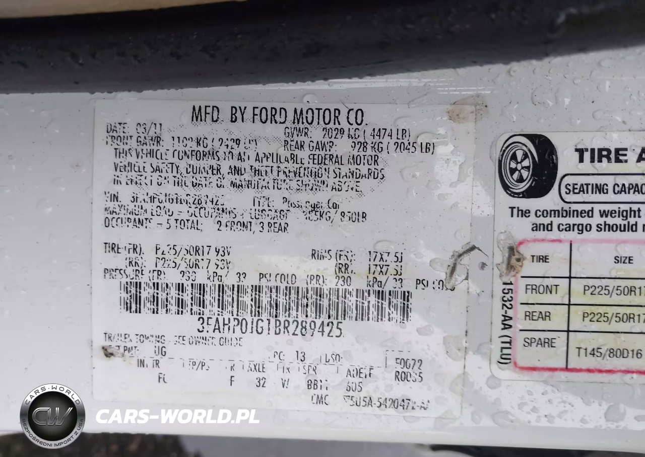 2011 Ford Fusion Sel VIN:3FAHP0JG1BR289425 - 9