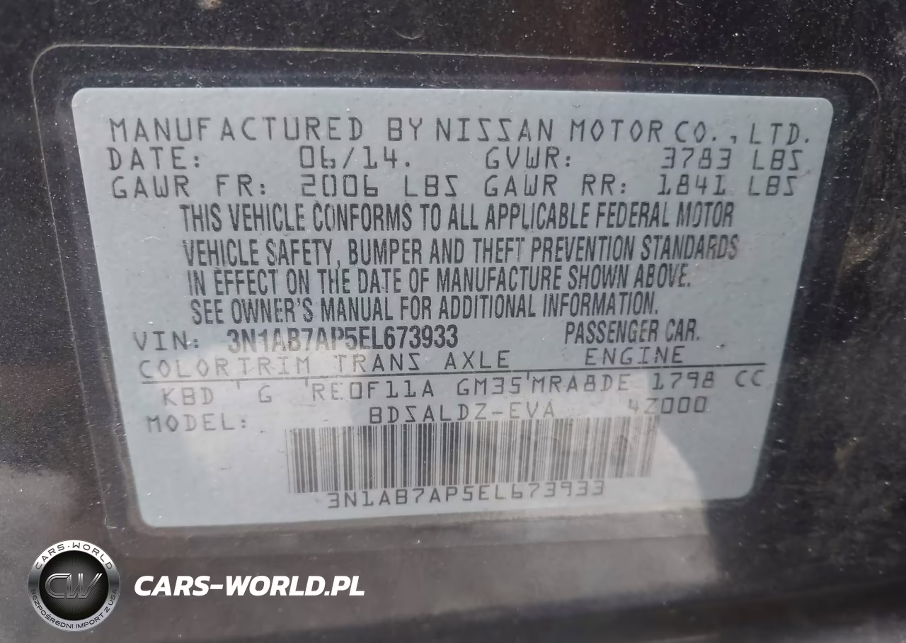 2014 Nissan Sentra Sv VIN:3N1AB7AP5EL673933 - 9