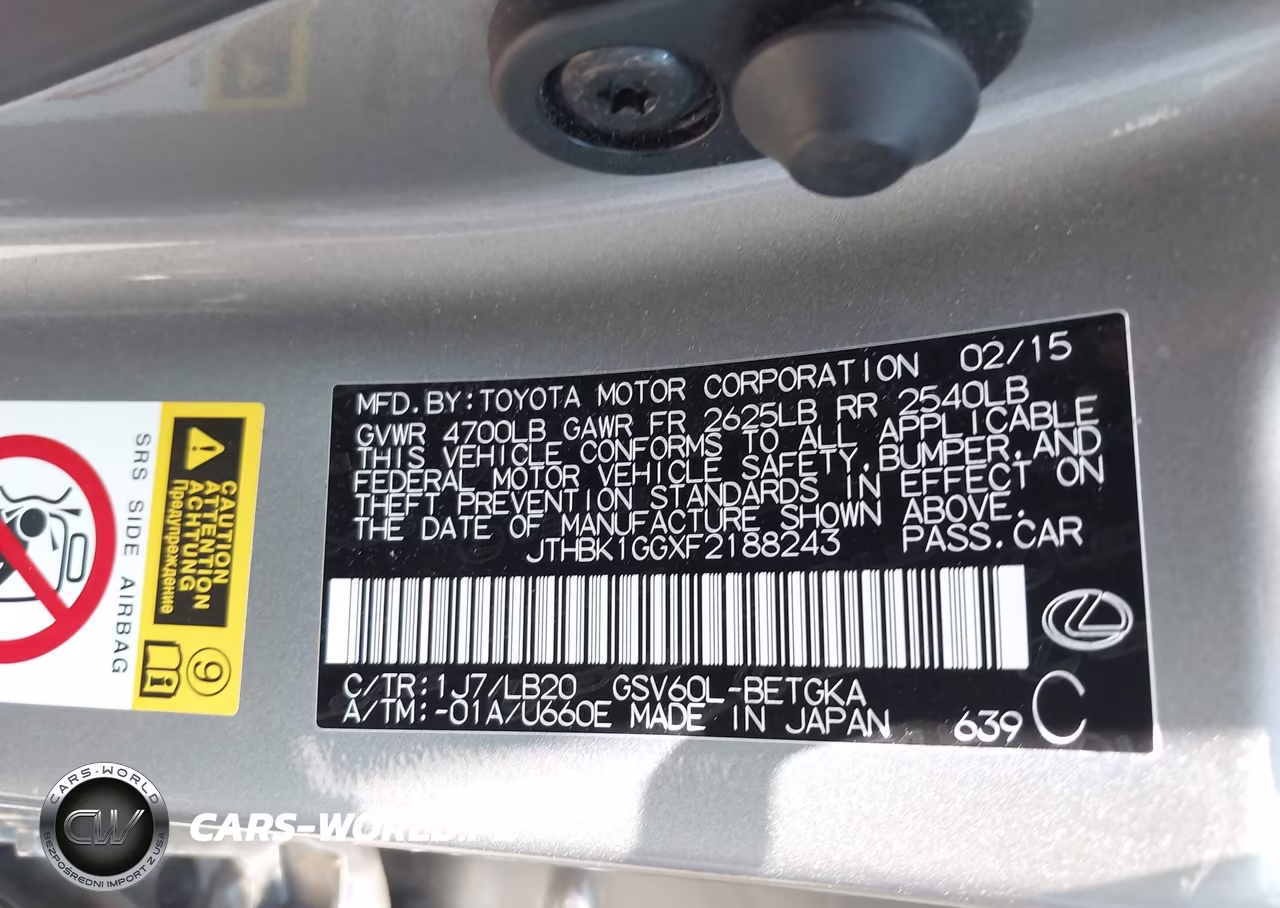 2015 Lexus Es 350 VIN:JTHBK1GGXF2188243 - 9