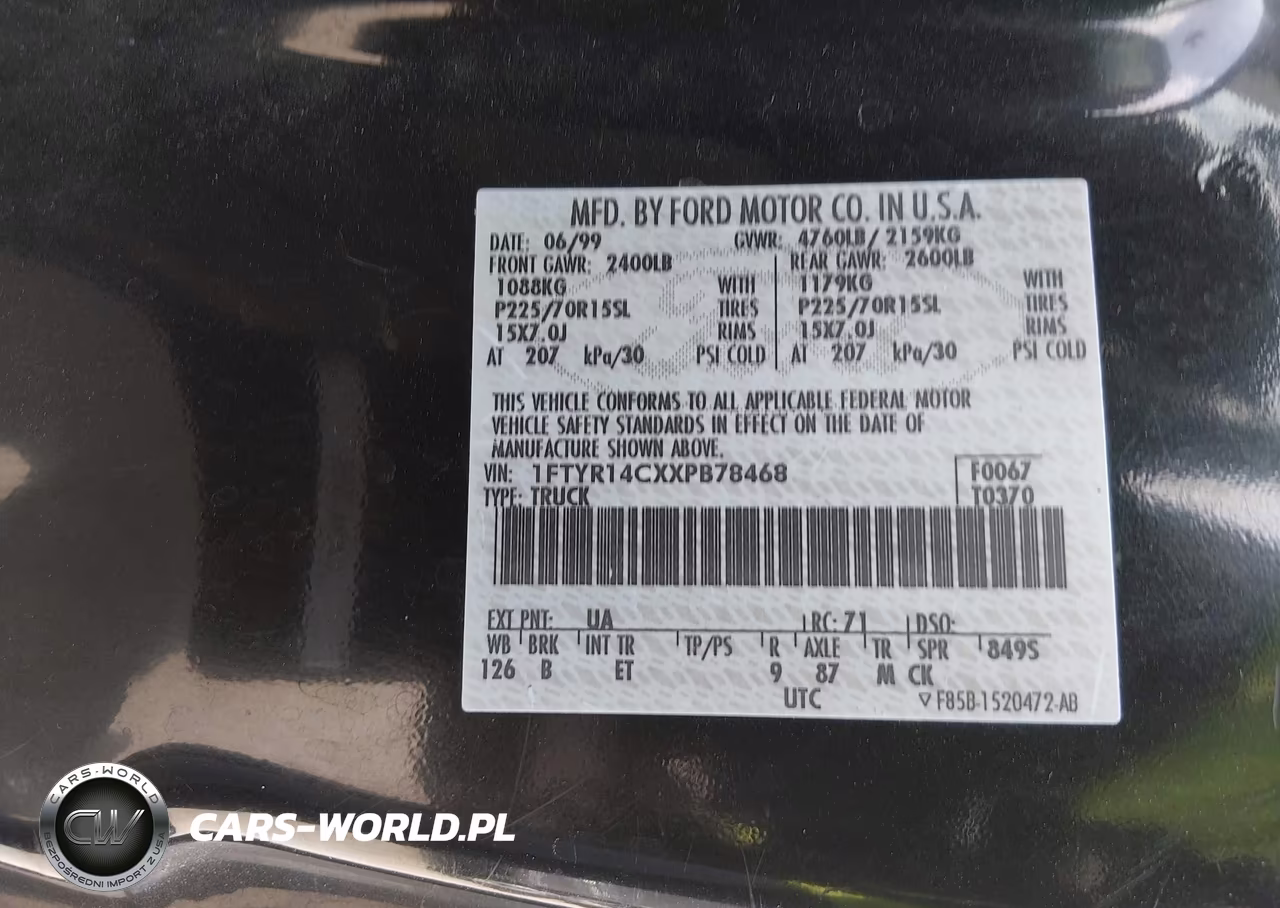 1999 Ford Ranger Xl-Xlt VIN:1FTYR14CXXPB78468 - 9