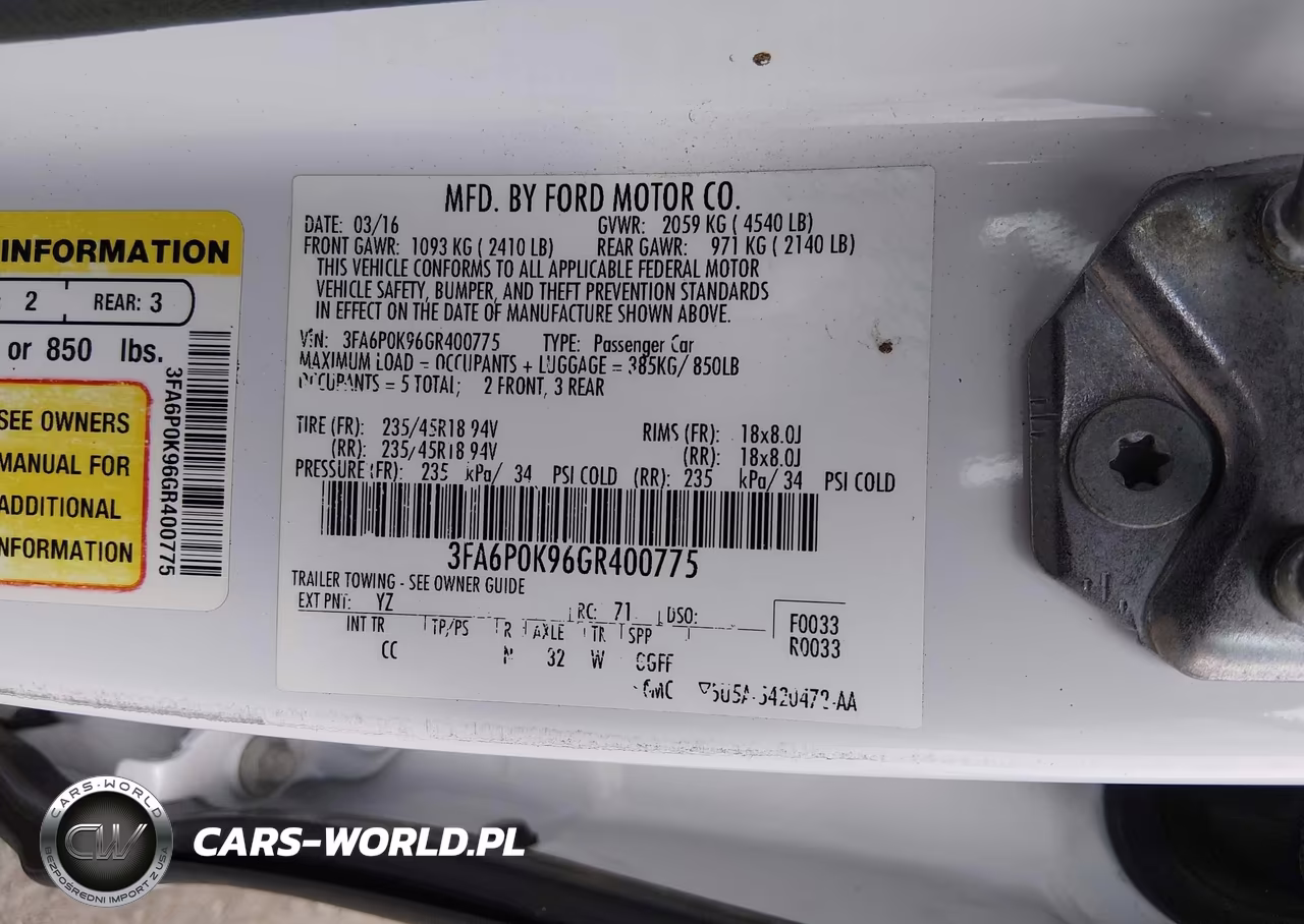 2016 Ford Fusion Titanium VIN:3FA6P0K96GR400775 - 9