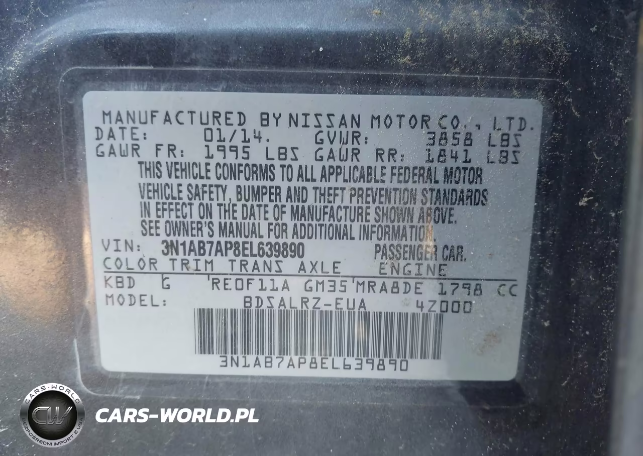 2014 Nissan Sentra Sr VIN:3N1AB7AP8EL639890 - 9