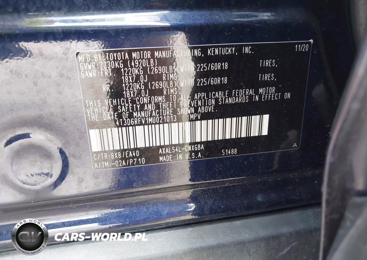 2021 Toyota Rav4 Hybrid Limited VIN:4T3D6RFV1MU021013 - 9