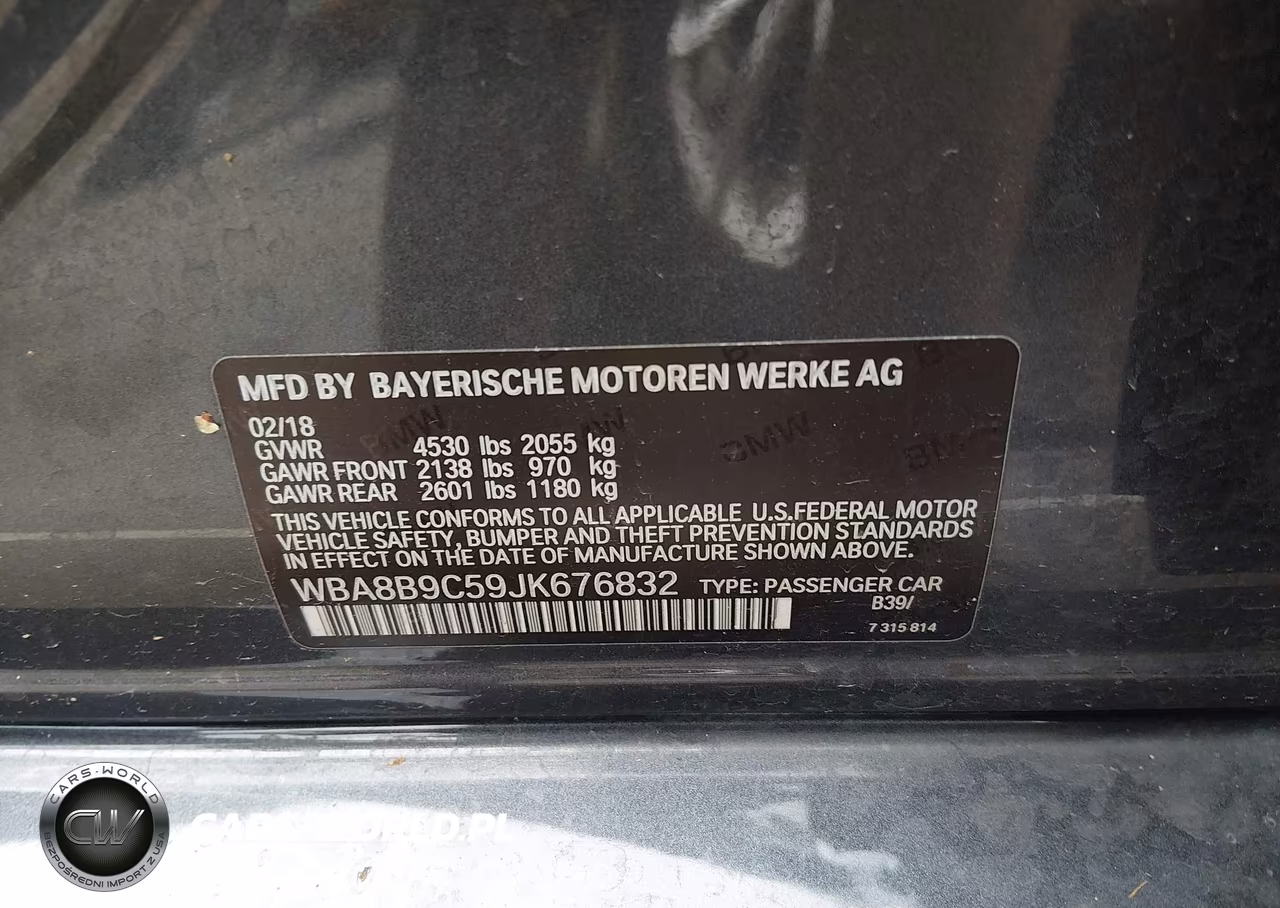 2018 BMW 330I VIN:WBA8B9C59JK676832 - 9