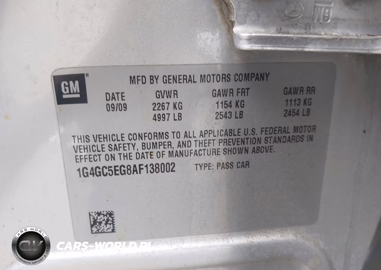 2010 Buick Lacrosse Cxl VIN:1G4GC5EG8AF138002 - 9