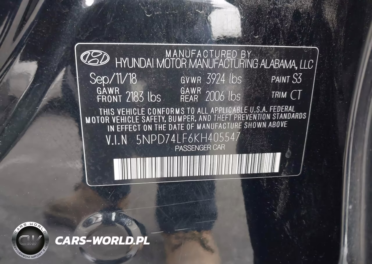 2019 Hyundai Elantra Se VIN:5NPD74LF6KH405547 - 9