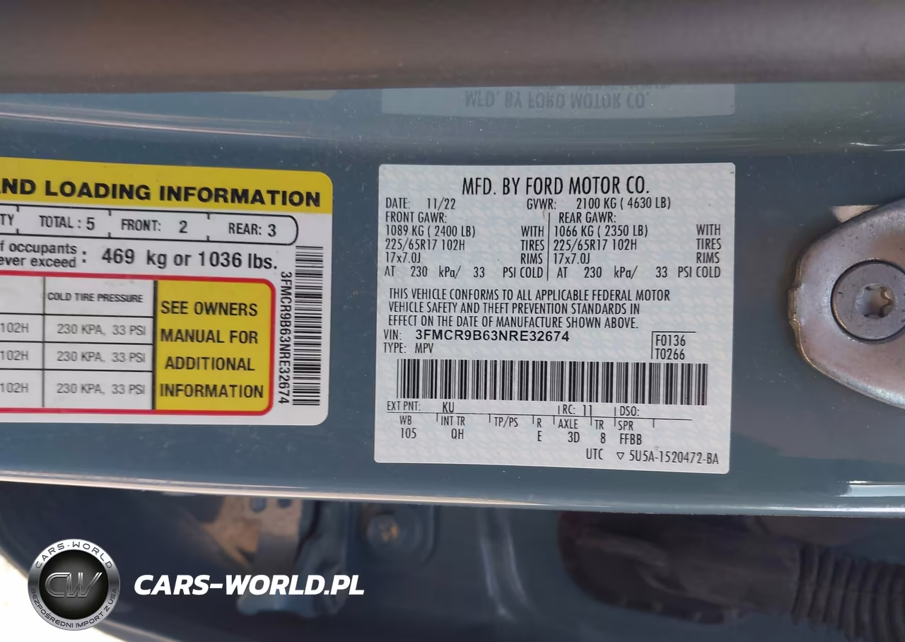 2022 Ford Bronco Sport Big Bend VIN:3FMCR9B63NRE32674 - 9
