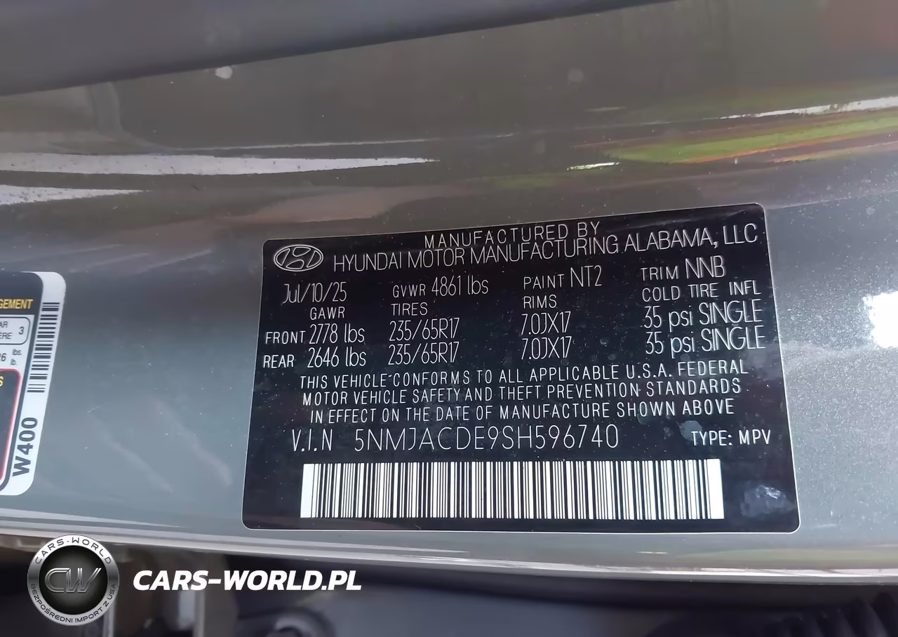 2025 Hyundai Tucson Se VIN:5NMJACDE9SH596740 - 9