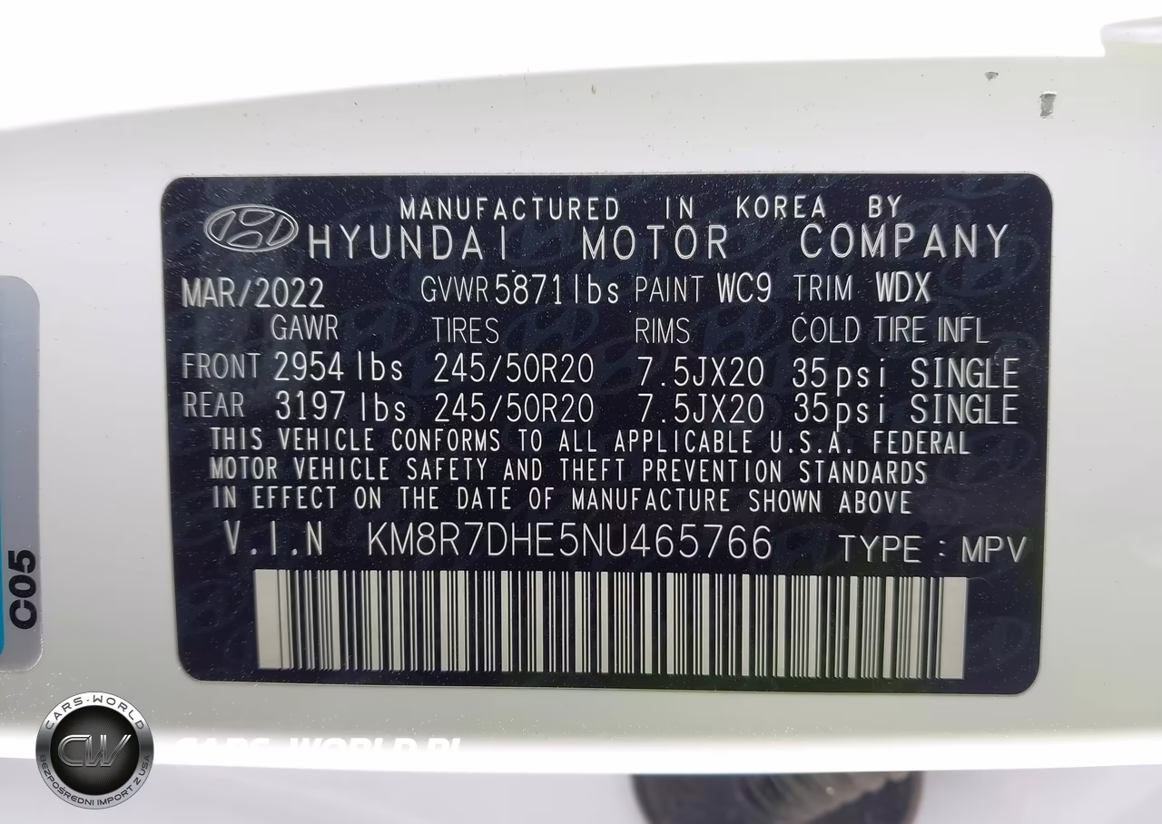 2022 Hyundai Palisade Calligraphy VIN:KM8R7DHE5NU465766 - 9