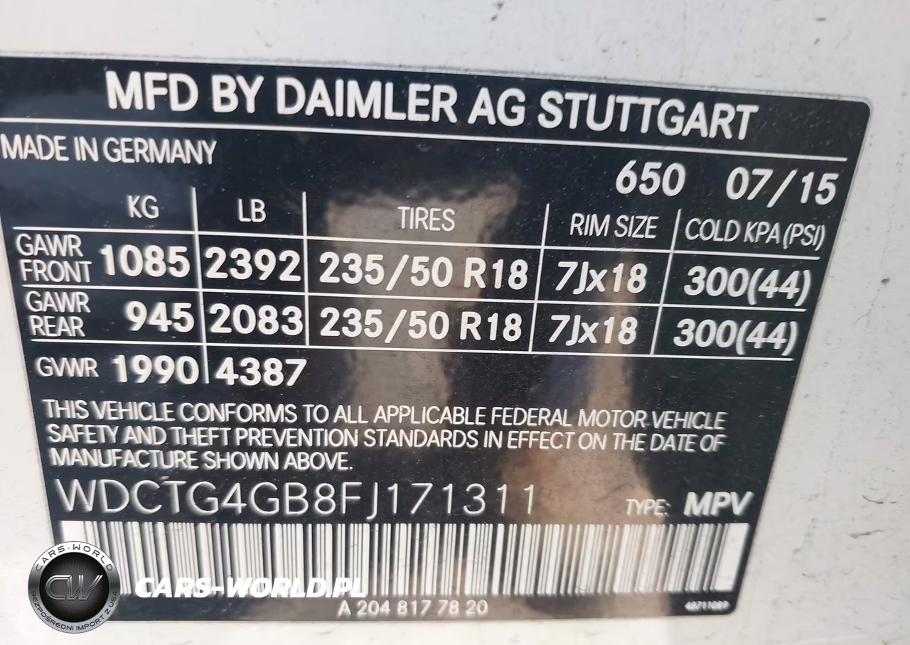 2015 Mercedes-Benz Gla 250 4Matic VIN:WDCTG4GB8FJ171311 - 9