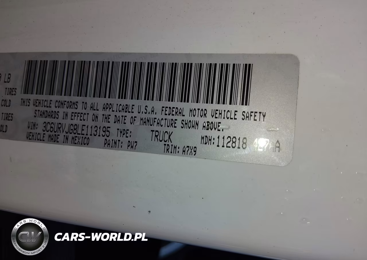 2020 Ram Promaster 3500 Cargo Van High Roof 159 Wb Ext VIN:3C6URVJG8LE113195 - 9